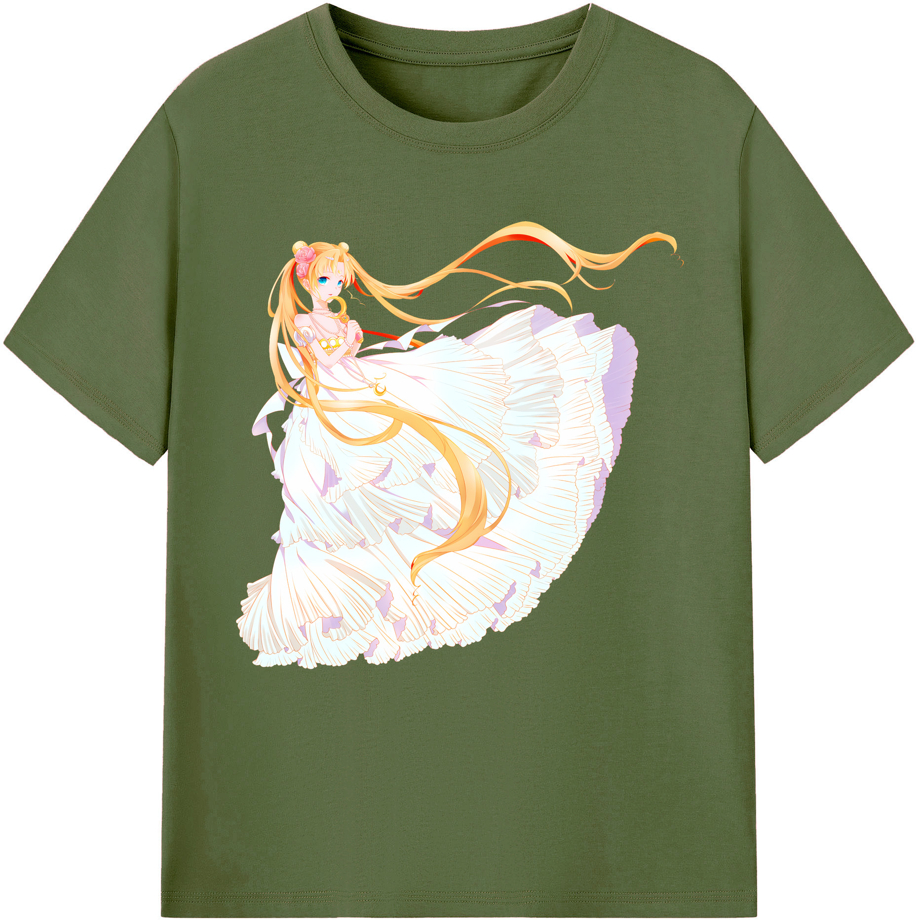 （画像用） 美少女戦士セーラームーン 愛野 美奈子 あいの みなこ Sailor Moon Aino Minako 綿100％半袖Tシャツ（フロントプリント）